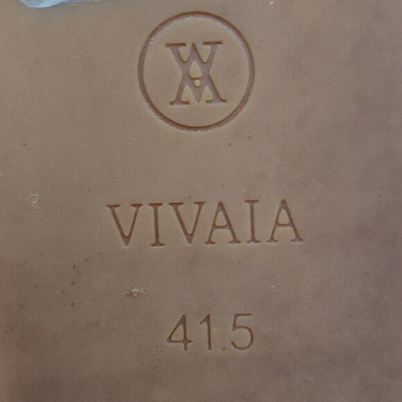 VIVAIA Flamingo Pointed Toe Flats 41.5 Womens Ballet Toe Slip On Almond Tan - Picture 9 of 9